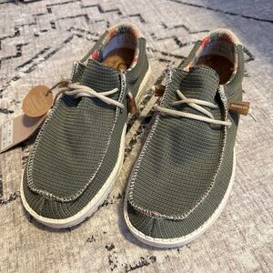 Hey Dude Men's Olive Slip-On Loafers